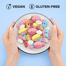 Generic SUKAR Bubs Swedish candy skulls and shapes offering vegan enjoyment