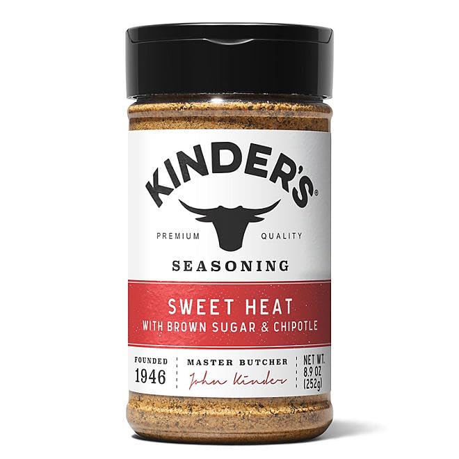 Generic Sweet Heat Rub jar highlighting brown sugar and chipotle for smoky meat flavor