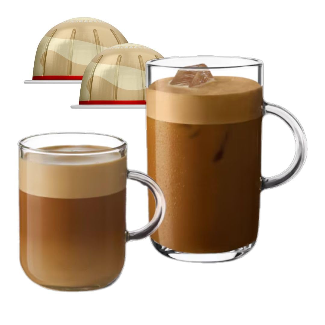 Generic Sweet Vanilla Decaffeinato pod close-up, creamy latte base ready to brew