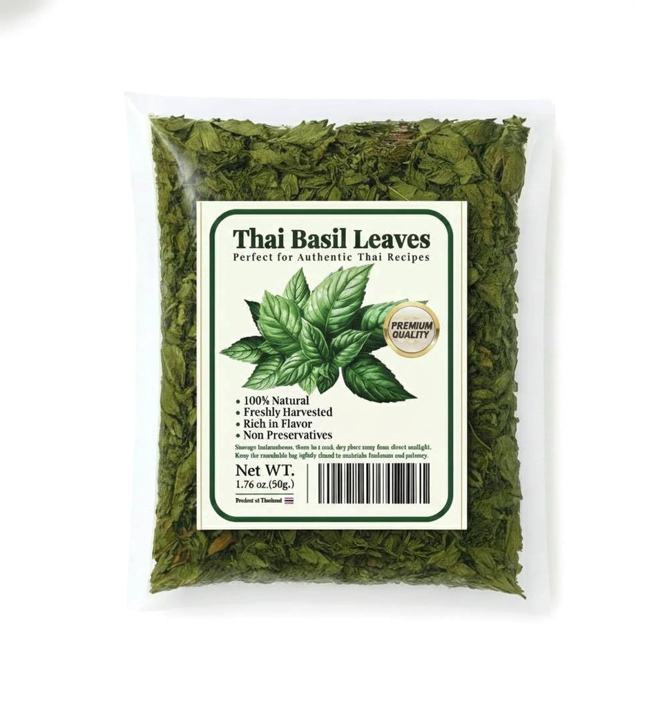 Generic Thai Basil Leaves pack-front showing premium aroma for cooking