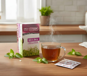 Generic Tisan Melissa Tea afternoon break promotes calm focus.