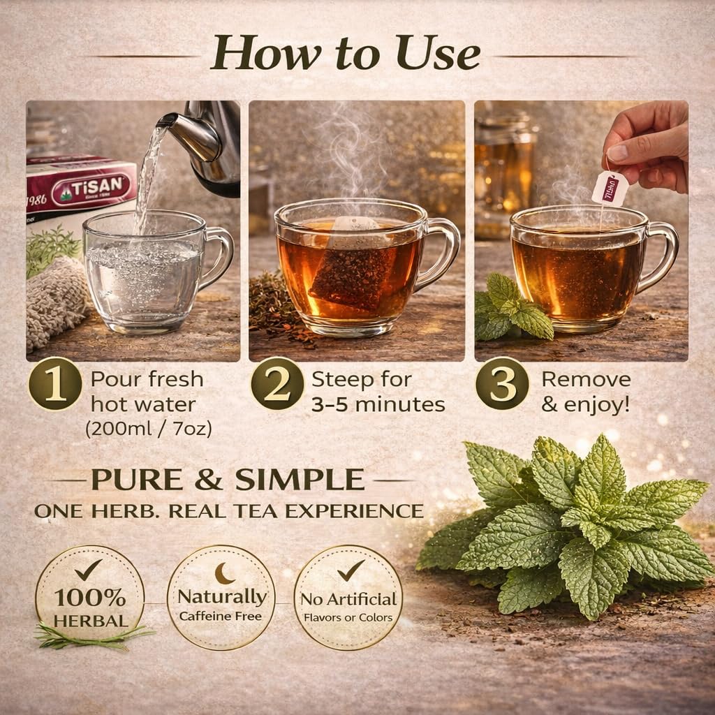 Generic Tisan Melissa Tea steeping captures a soothing herbal moment.