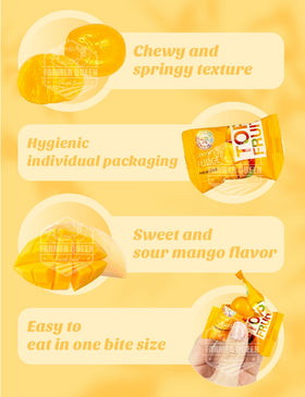 Generic Top Fruit Mango Jelly soft-chewy texture invites a satisfying bite for any moment.