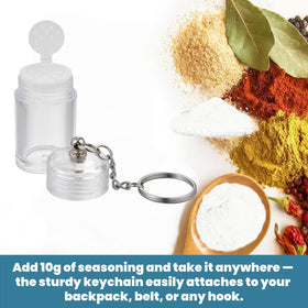 Generic travel picnic ready salt shaker for meals on the move