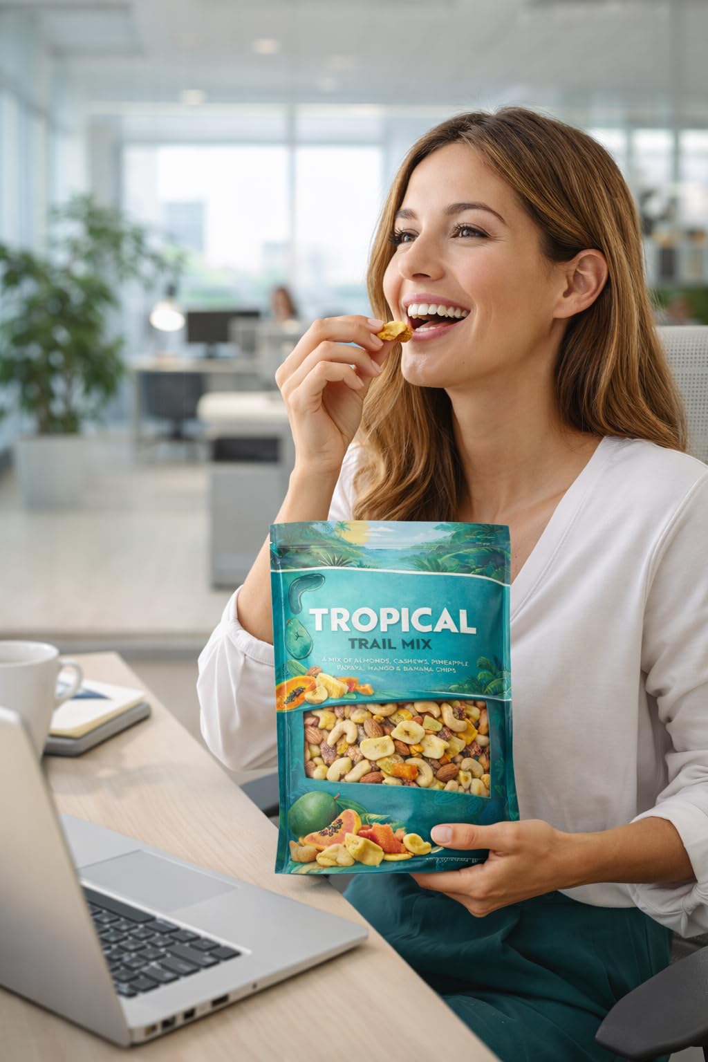 Generic Tropical Trail Mix in lunchbox, perfect snack for school or travel