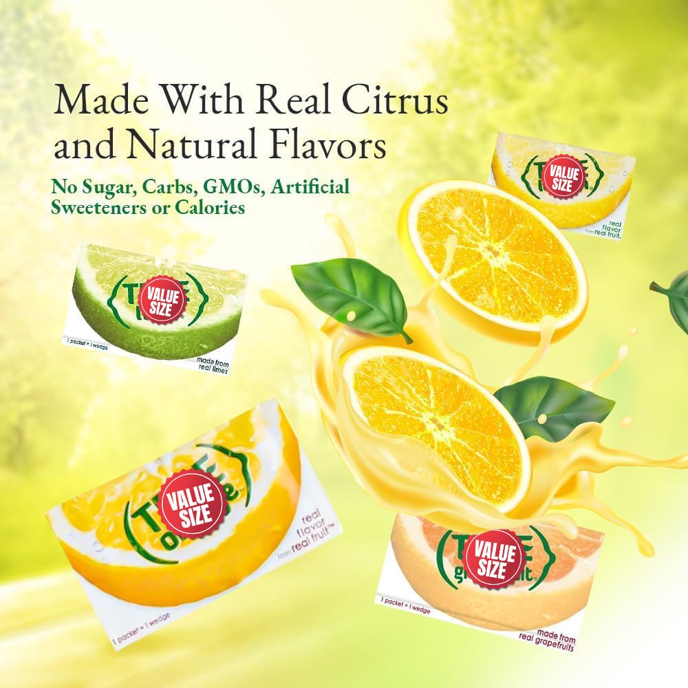 Generic True Orange bottle pour delivers bright flavor to water