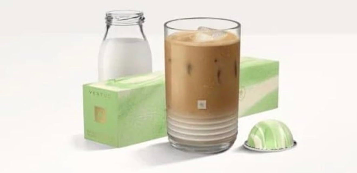 Generic pistachio vanilla over ice pods served in glass, inviting tasting notes