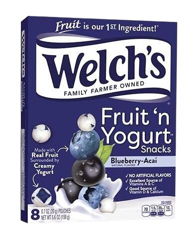 Welch's Fruit 'n Yogurt Snacks creamy yogurt coating close-up texture