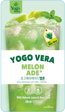 Generic Yogo Vera Melon Ade pouch packaging close-up emphasizing sweet melon flavor.
