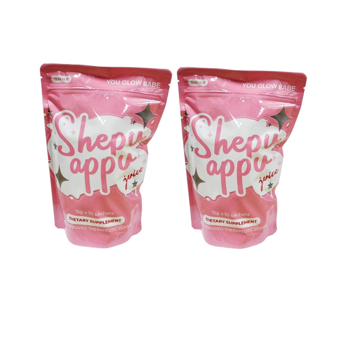 Generic You Glow Babe Shepu Appu Juice bottle front for refreshing energy.