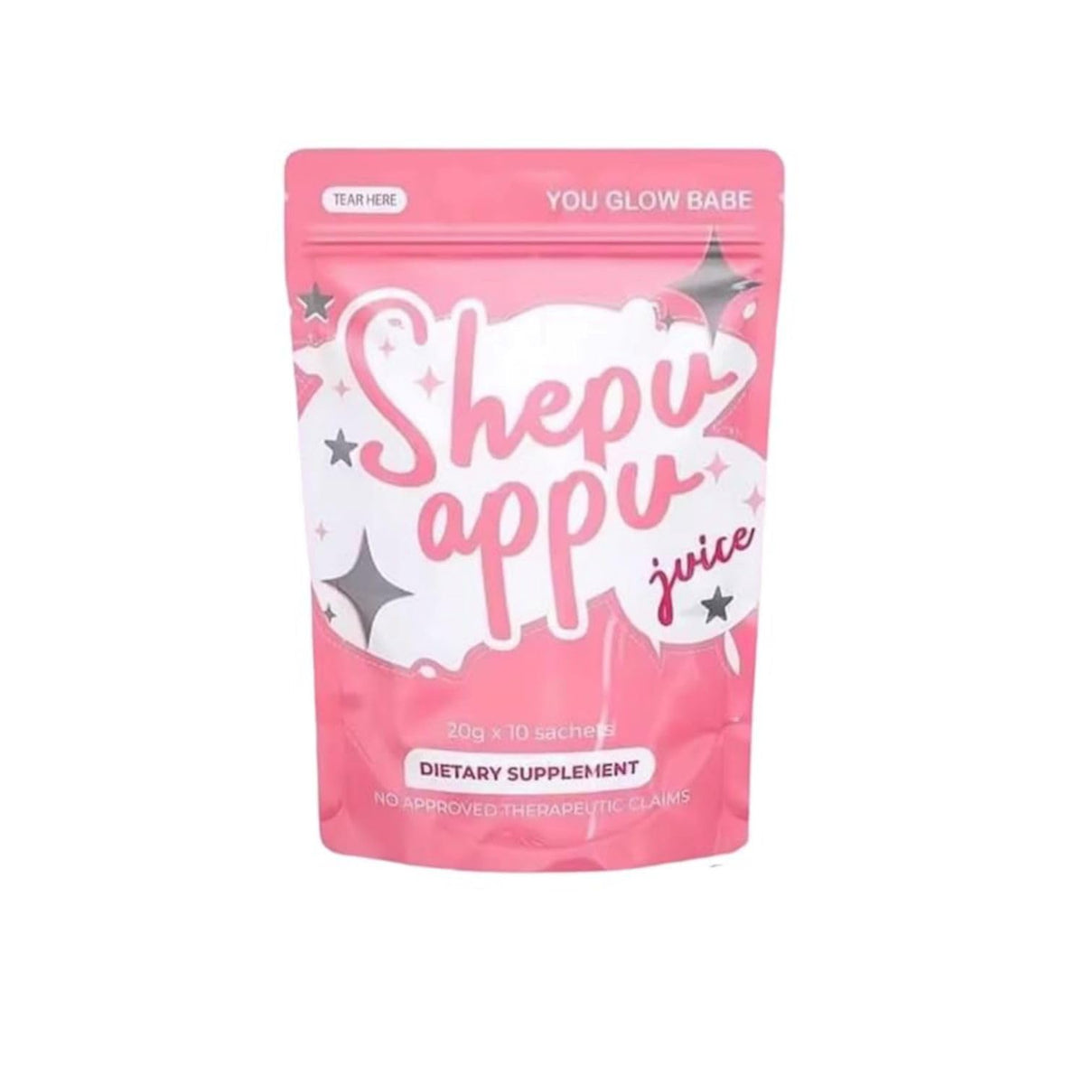 Generic You Glow Babe Shepu Appu juice powder sachet for a refreshing drink