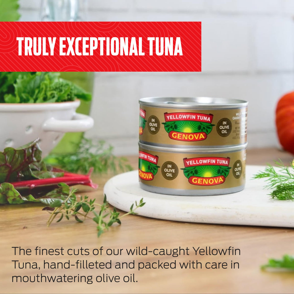 Genova dish with salad and pasta using olive oil tuna for Mediterranean flavor