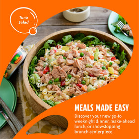 Genova Tuna appetizer plate with ready-to-eat packets for easy entertaining.