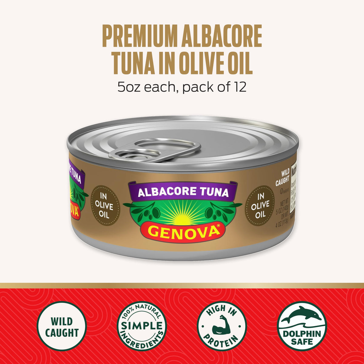 Genova wild-caught albacore tuna, solid white quality