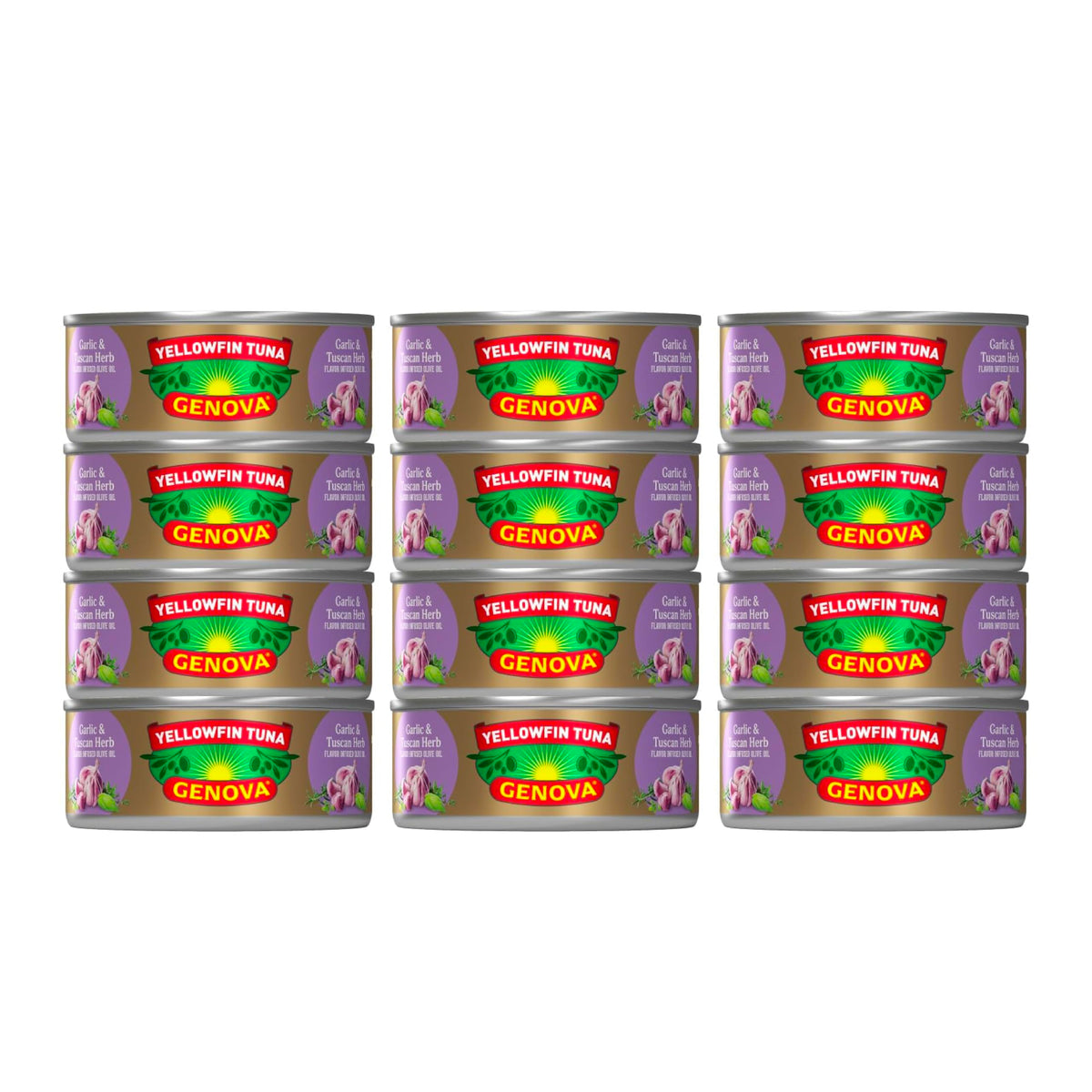 Genova yellowfin tuna can with garlic Tuscan olive oil for premium flavor