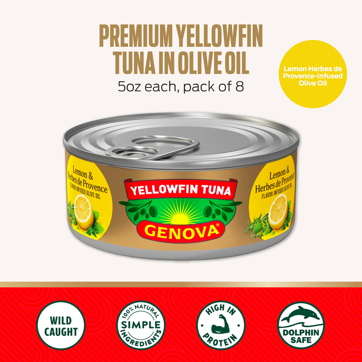 Close-up of Genova tuna in olive oil, showing premium texture and aroma.