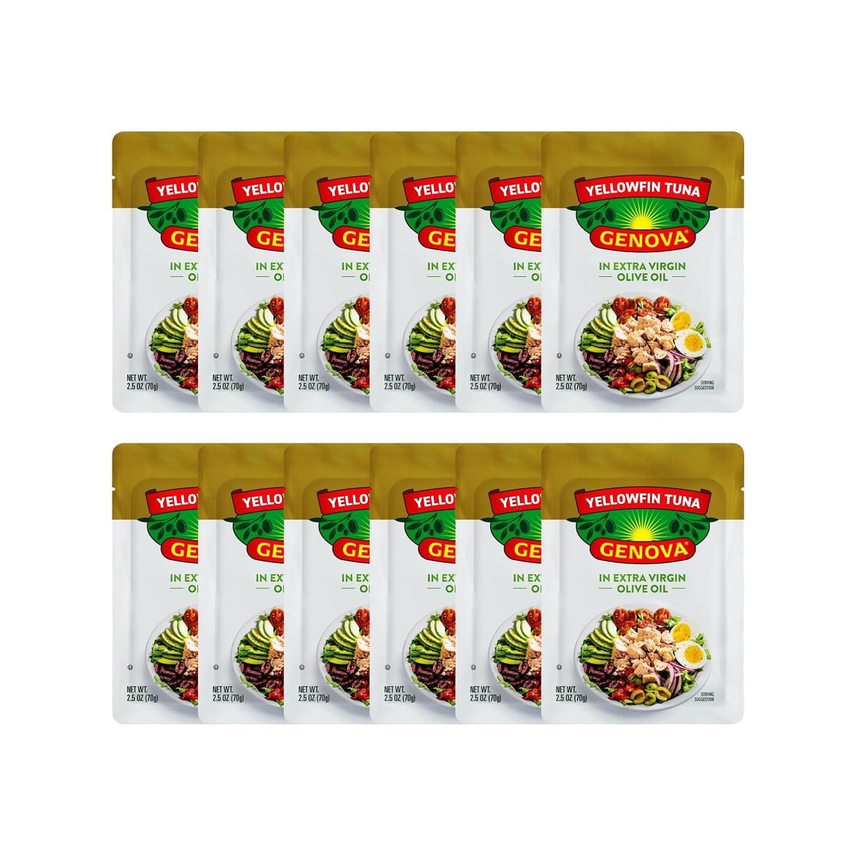 Genova Yellowfin Tuna in Olive Oil packets — premium protein for quick meals.