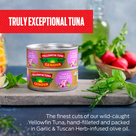 Genova tuna served on a fresh salad for vibrant color