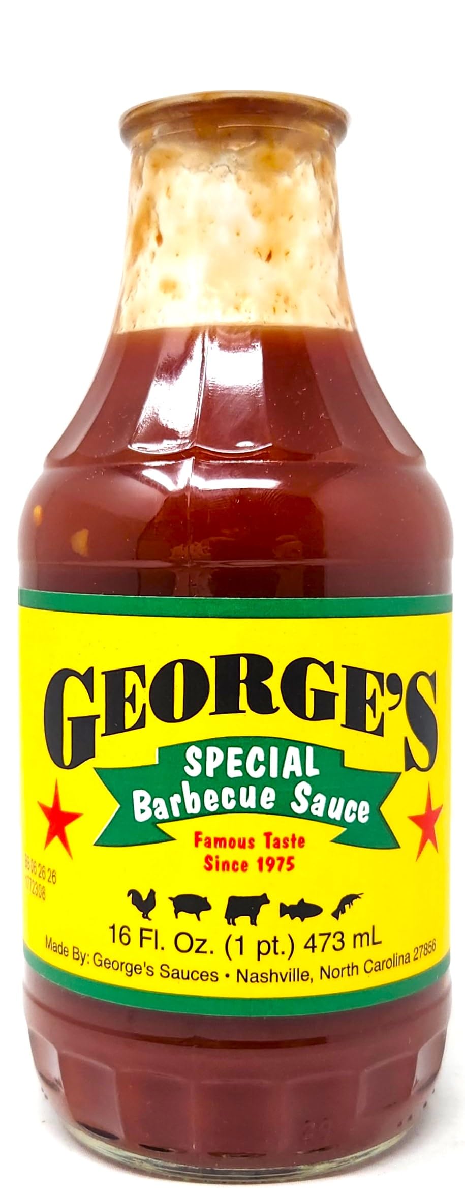 George's Special Barbecue Sauce bottle ready to glaze grilled meats