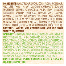 Gerber Nestum 3 Cereals ingredients graphic for a balanced grain blend.