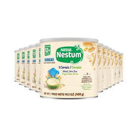 Gerber Nestum 3 Cereals packaging front, ideal quick toddler meals.