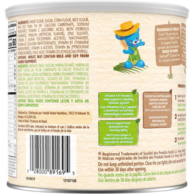 Gerber Nestum 3 Cereals ready-to-mix with milk for quick meals.