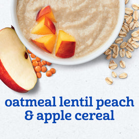 Gerber Stage 2 serving bowl with cereal ready for feeding.