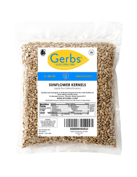Gerbs dry roasted kernels being poured for quick snacking