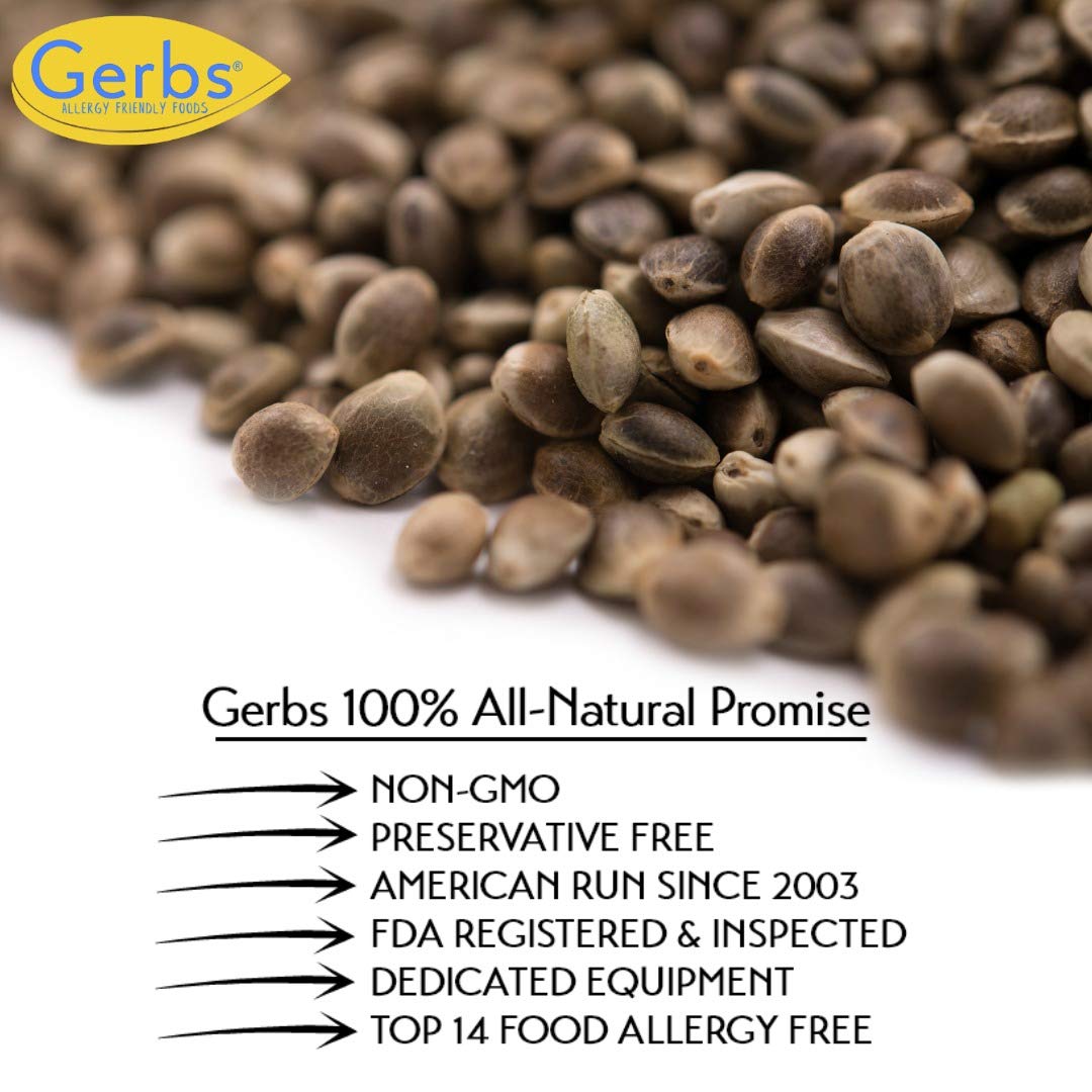 GERBS hemp seeds on salad topping image shows easy meal enhancement.