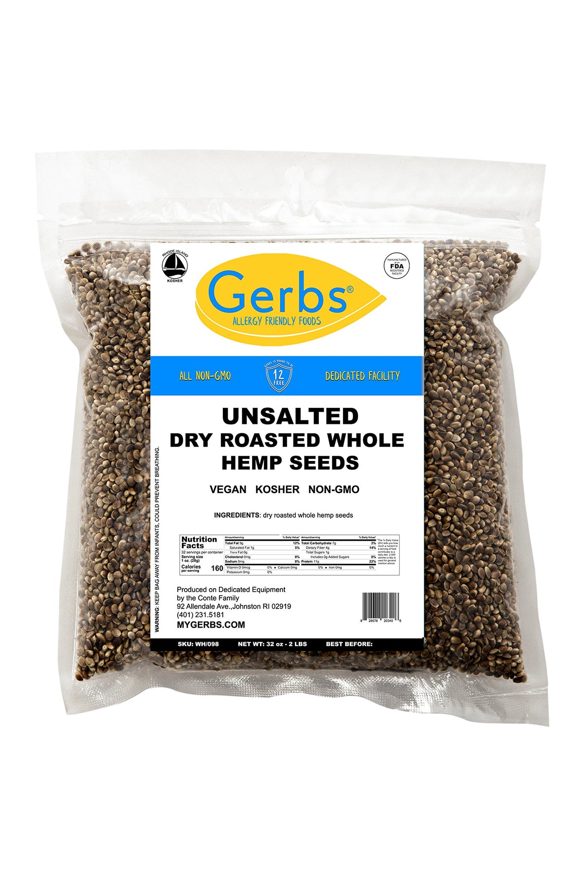 GERBS non-GMO label supports natural ingredient expectations.