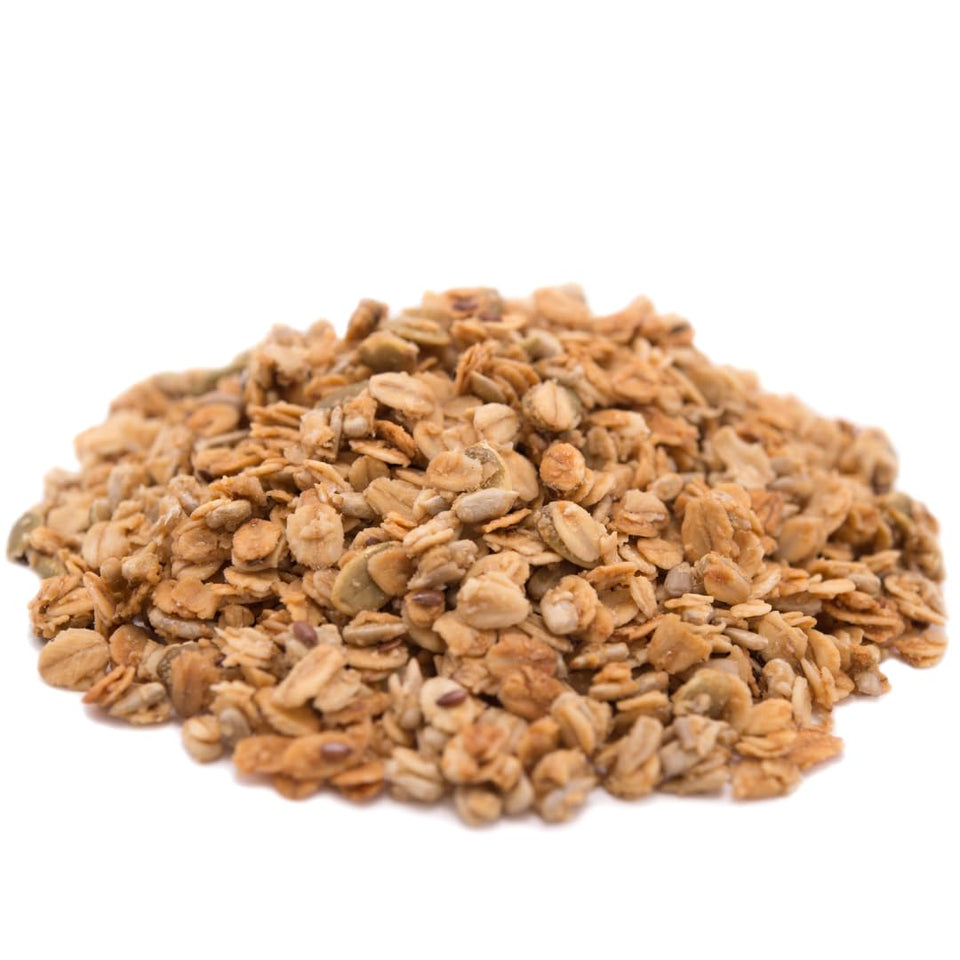 GERBS Original Seed n' Honey Granola pack front highlights allergen-free, wholesome snack.