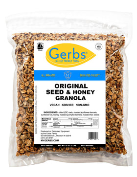 GERBS Granola snack-time option pairs well with yogurt or milk.