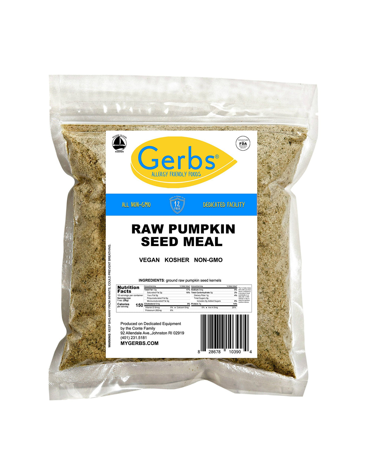 GERBS Pumpkin Seed Meal highlighting antioxidant-rich ingredient