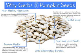 GERBS pumpkin seeds 10.5 mm size in-shell for convenient bulk snacking.