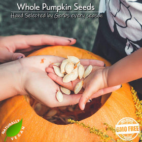 GERBS pumpkin seeds in shell—carefully sourced ingredients for everyday munching.