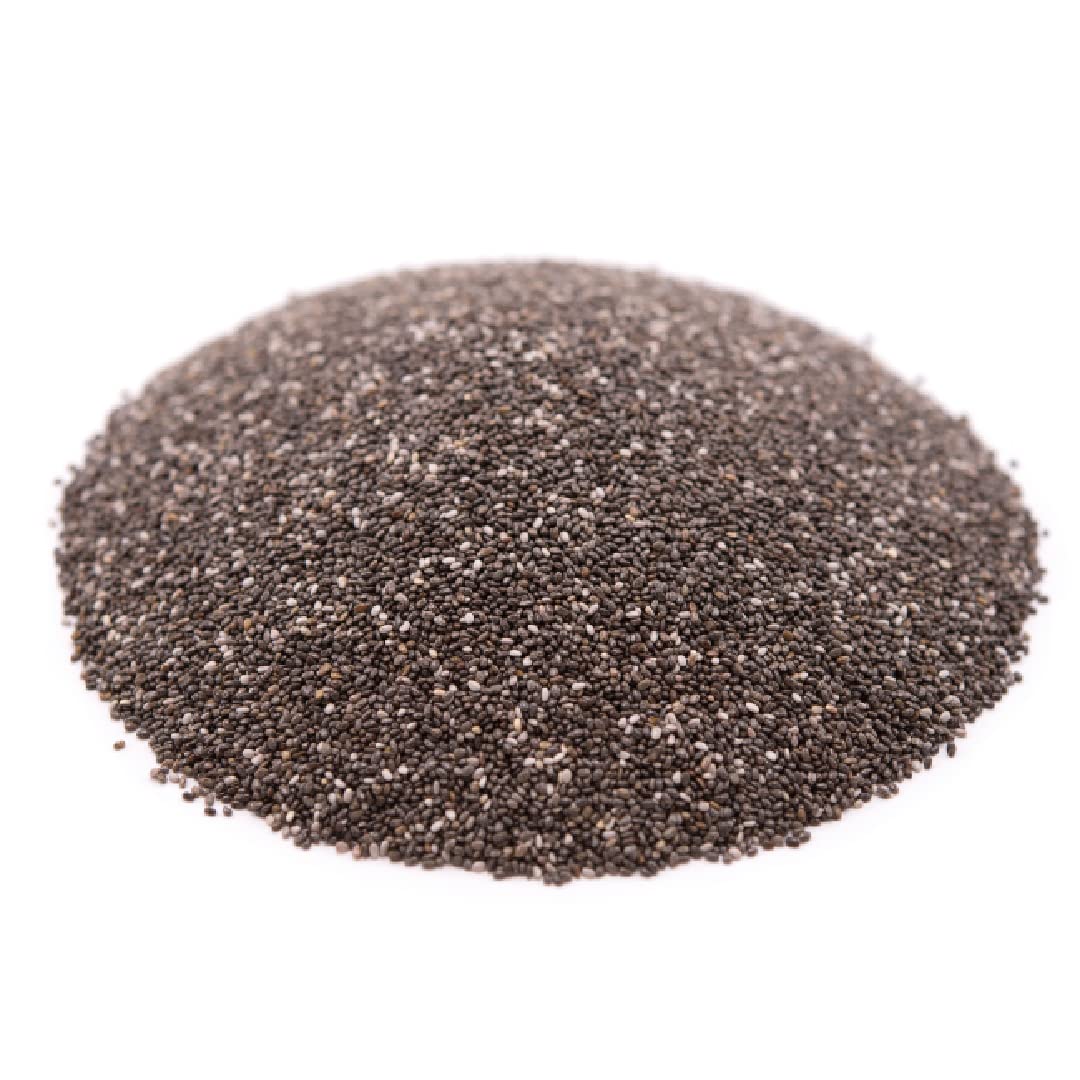 GERBS raw black chia seeds in a resealable bag, ready for pantries.