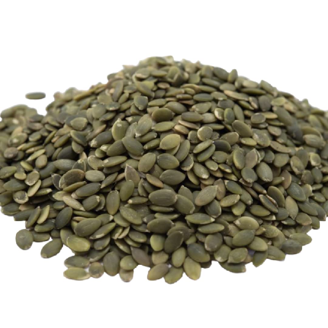 GERBS raw pumpkin seed kernels in a 2 lb bag, ideal for snacking.