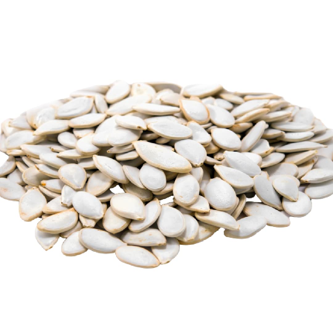 GERBS raw whole pumpkin seeds in shell, 2 lb bag for snacking.