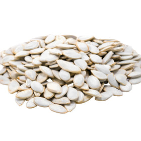 GERBS raw whole pumpkin seeds in shell, 2 lb bag for snacking.