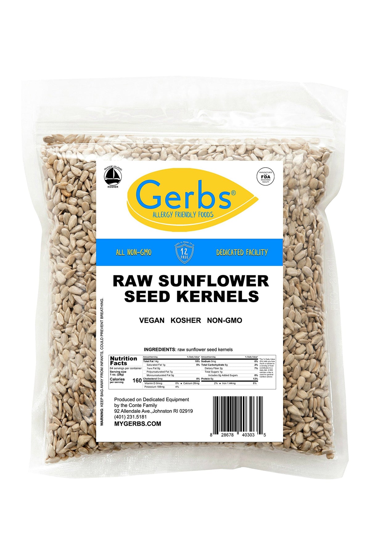 Gerbs sunflower seeds in baking context, a versatile ingredient for recipes.