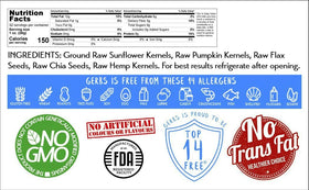GERBS Super 5 Seed Meal ingredients detail showing seed variety