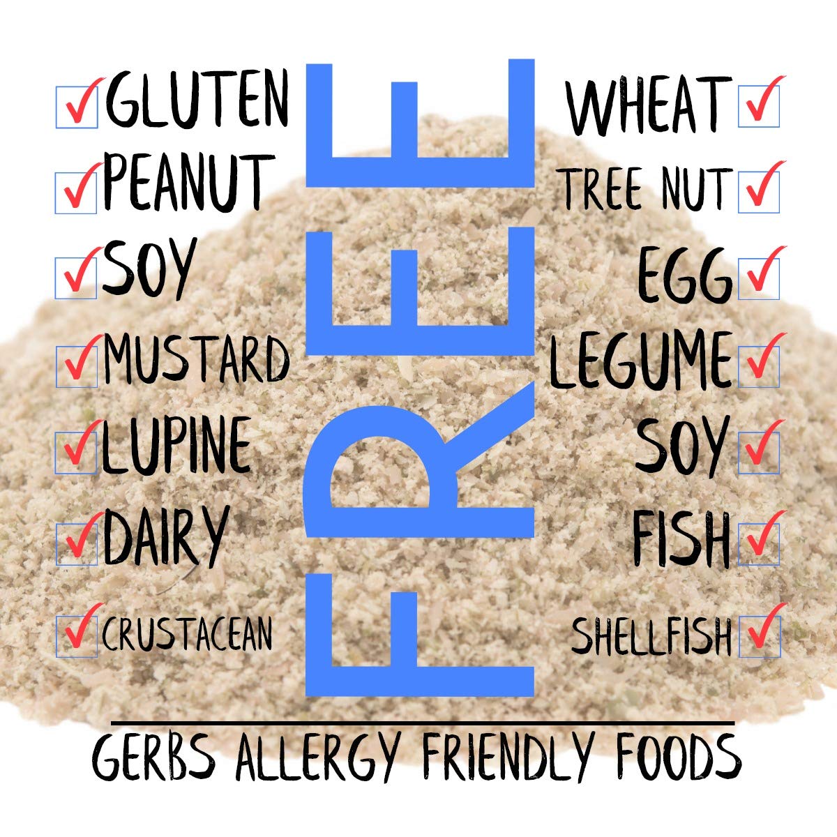 GERBS Super 5 Seed Meal coarse texture closeup reveals hearty, nutty texture