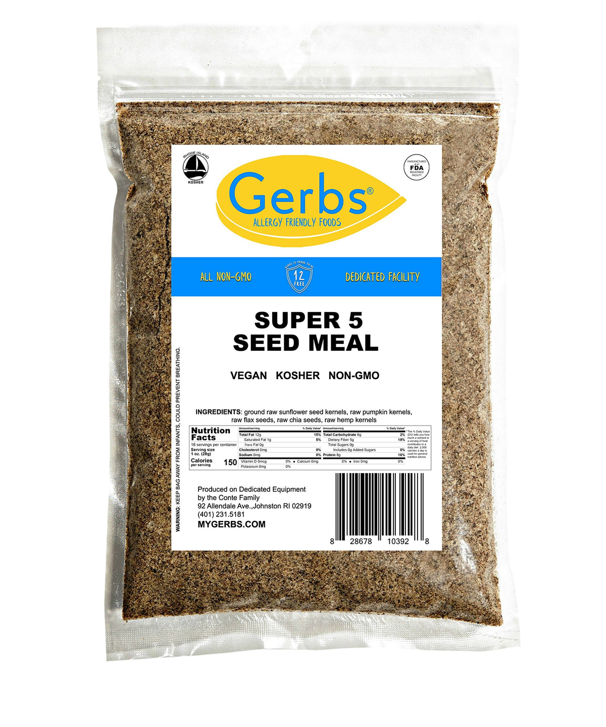 GERBS Super 5 Seed Meal on kitchen counter ready for everyday use