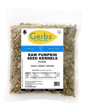 GERBS no additives or preservatives pumpkin seeds preserve natural flavor.