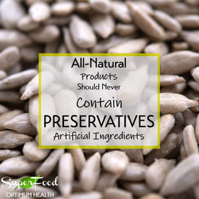 Nutrition panel on GERBS sunflower seed kernels highlighting allergen-free claim