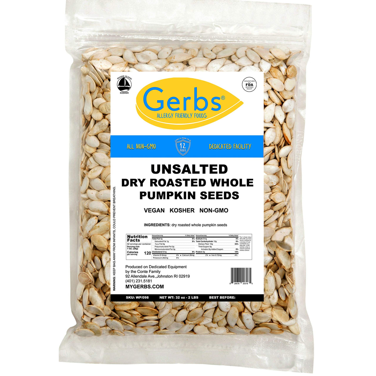 Gerbs pumpkin seeds in-shell offering versatile snacking and recipe ideas
