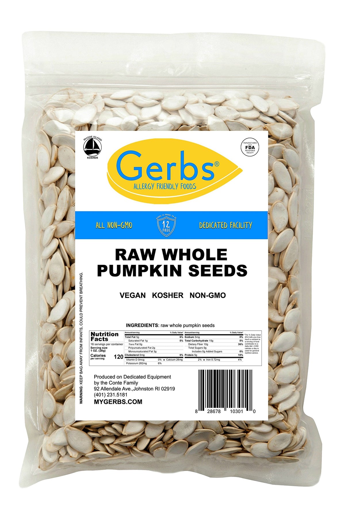 GERBS pumpkin seeds add crunch and mild nuttiness to salads and dishes.