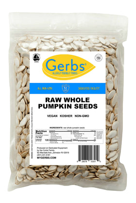 GERBS pumpkin seeds add crunch and mild nuttiness to salads and dishes.
