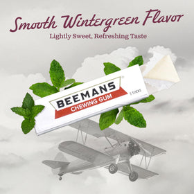 Beeman’s gum sticks inside each packet ready for on-the-go nostalgia.