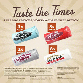 Gerrit's Beeman's sugarfree gum tube offers long-lasting flavor without added sugar
